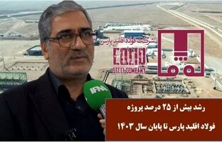 رشد بیش از ۲۵ درصدی پروژه فولاد اقلید پارس تا پایان سال ۱۴۰۳ 