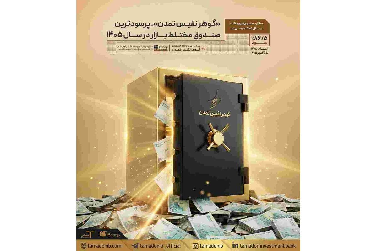 گوهر نفیس تمدن، پرسودترین صندوق مختلط بازار در سال ۱۴۰۵