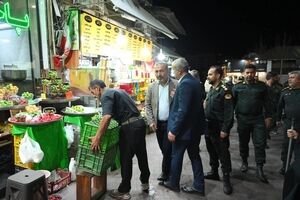 جمع آوری و ساماندهی بساط گستران در محور خیابان شهرداری