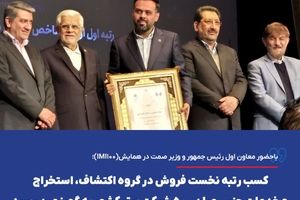 کسب رتبه نخست فروش در گروه اکتشاف، استخراج و خدمات جنبی میان ۵۰۰ شرکت برتر کشور به گهرزمین رسید