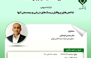 کارگاه آموزشی با عنوان: «شاخص‌های پروفایل ریسک‌های دریایی و بیمسنجی آنها»
