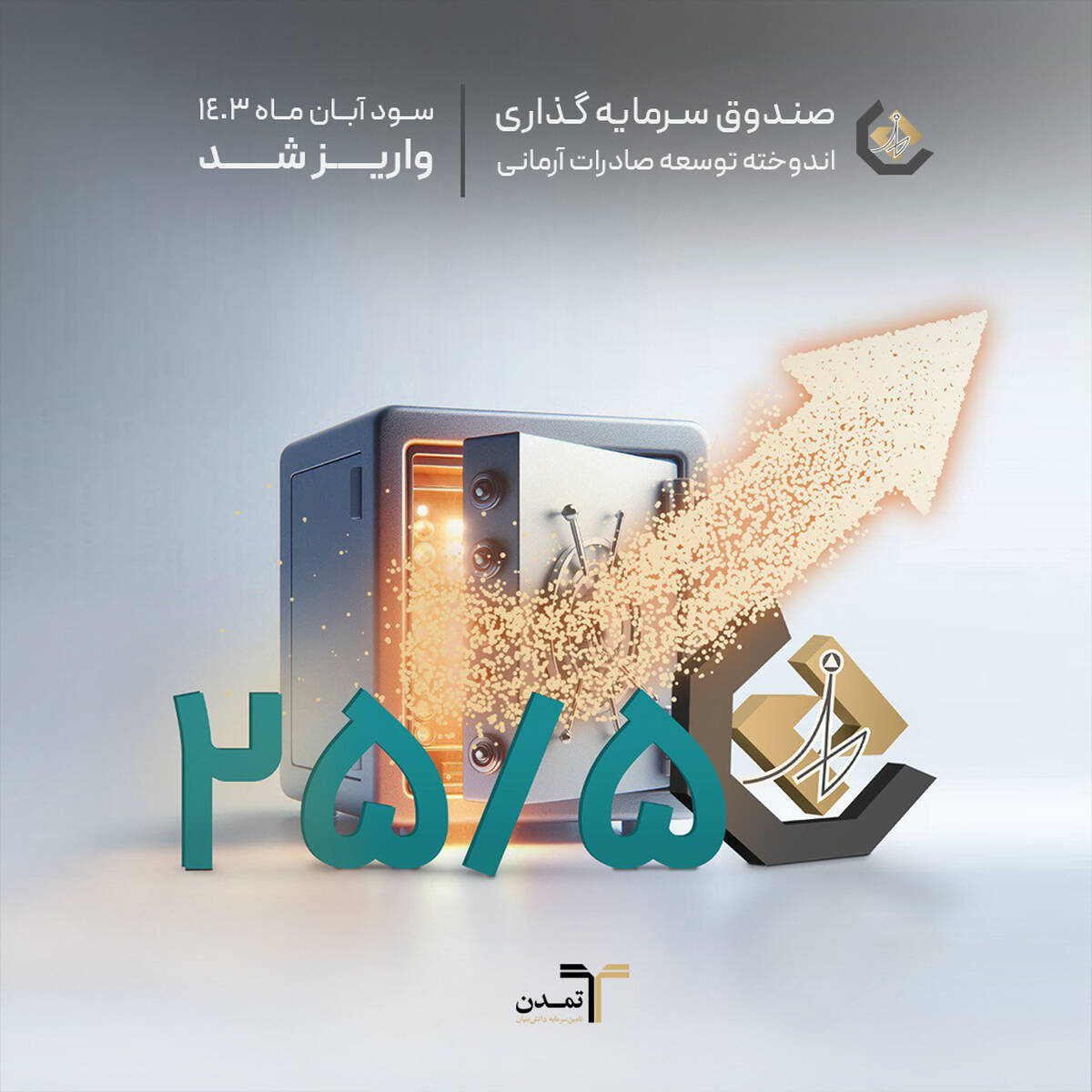 سود آبان ماه 1403 صندوق اندوخته توسعه صادرات آرمانی واریز شد