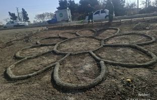 اجرای طرح نوآورانه فرش گل نوری در محور آزادگان منطقه ۱۹