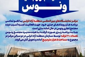 آغاز به‌کار بازار جدید ونوس در مرکز نمایشگاه‌های بین‌المللی منطقه آزاد انزلی