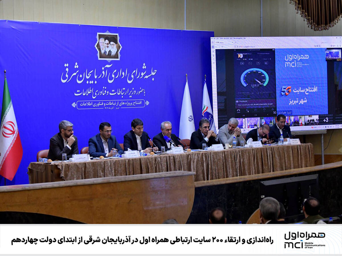 راه‌اندازی و ارتقاء ۲۰۰ سایت ارتباطی همراه اول در آذربایجان شرقی از ابتدای دولت چهاردهم