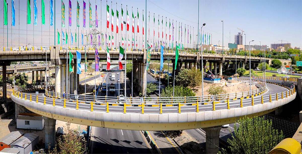 پل دوربرگردان شمال به شمال بزرگراه شهید چمران بهره برداری شد