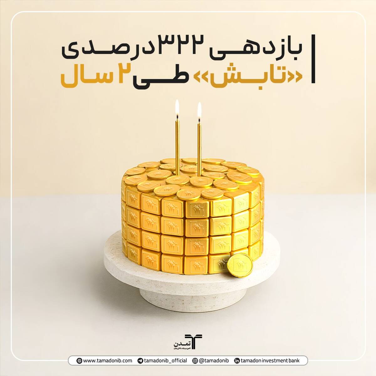 صندوق طلای «تابش» دو ساله شد؛ بازدهی ۳۲۲ درصدی