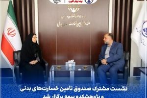 نشست مشترک صندوق تأمین خسارت‌های بدنی و پژوهشکده بیمه برگزار شد