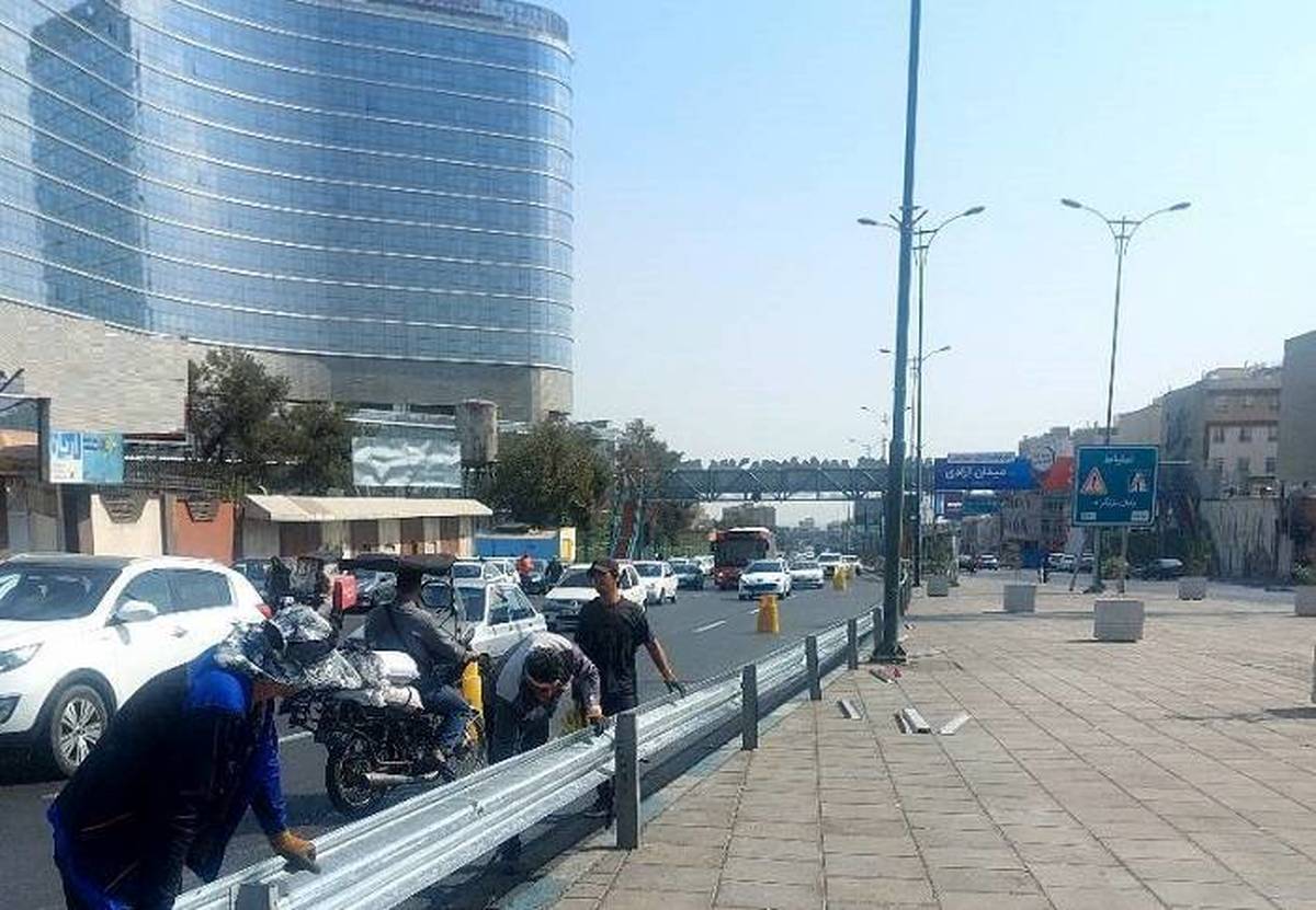 رفع خطر 3 نقطه حادثه خیز  در بزرگراه شهید چمران